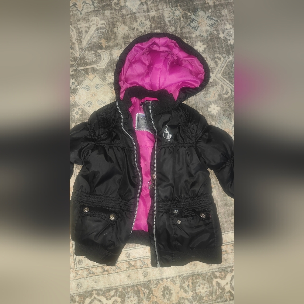 Baby Phat Black Jacket with Hot Pink Lining